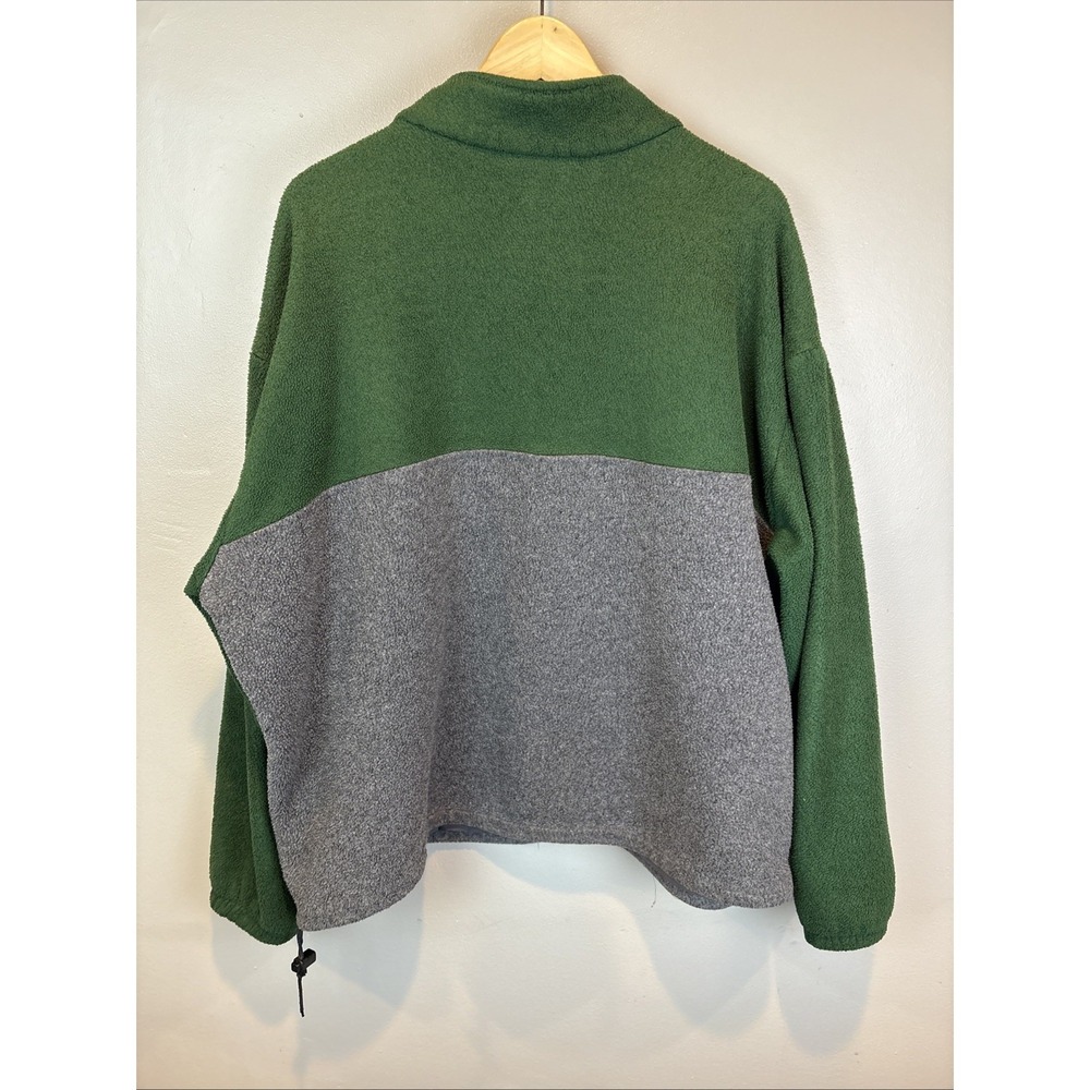 Vintage J Crew Oarsman Jacket Mens XL Green Fleece Pullover Quarter Zip USA Y2K - Picture 6 of 10